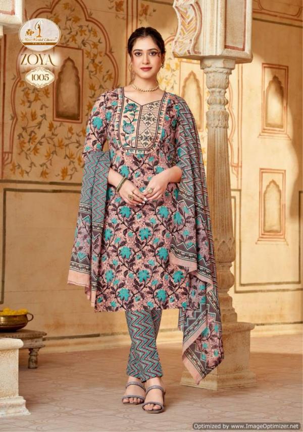 Miss World Zoya Vol 1 Slub Printed Dress Material Collection